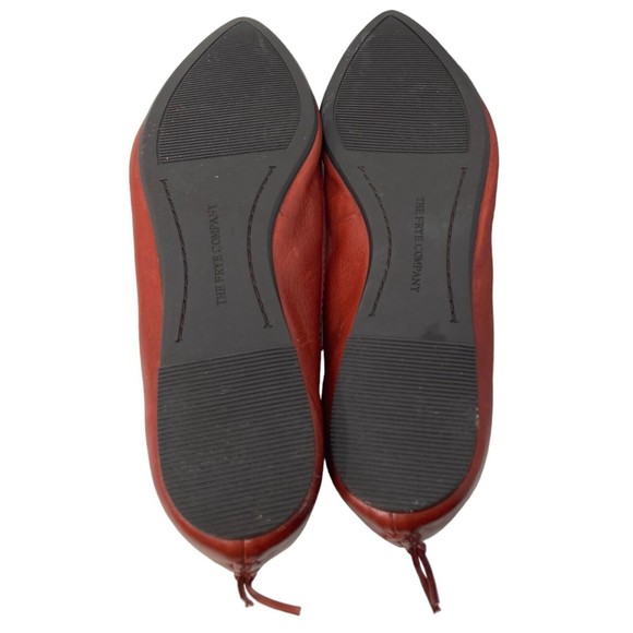 Frye Women's Red Leather Flats - Picture 8 of 8